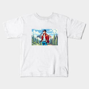 retro futuristic anime scene Kids T-Shirt